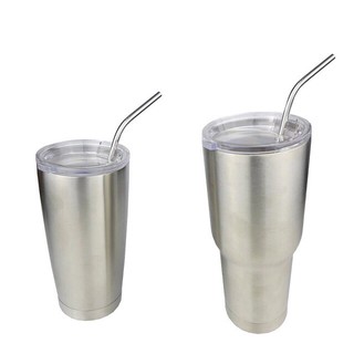 หลอดดูดน้ำYeti แบบปลอดภัย Food-grade แสตนเลส สตีล หลอดงอ 1 ชุด  4 ชิ้น