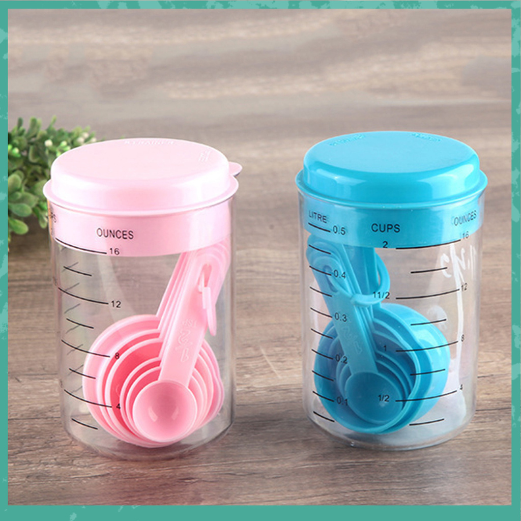 【พร้อมส่ง】 7Pcs Measuring Cup Container with Spout and Stackable