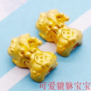 [YY] ใหม่ พวงกุญแจ จี้ลูกปัด อัลลอย รูปนกออบซิเดียน ป้องกันเวียดนาม สีทองด้าน