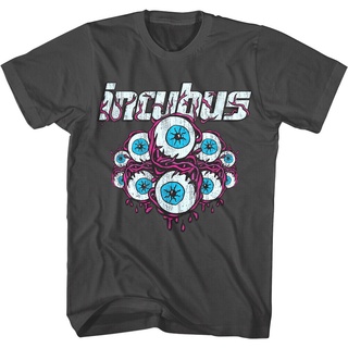 เสื้อยืดผ้าฝ้ายพิมพ์ลายแฟชั่น ขายดี เสื้อยืดลําลอง แขนสั้น พิมพ์ลาย Incubus Eyeballs Alt Rock Band Funk Metal Concert To