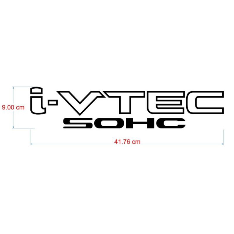 สติ๊กเกอร์ I-VTEC SOHC 1 คู่ ทนแดด กันน้ำ100%
