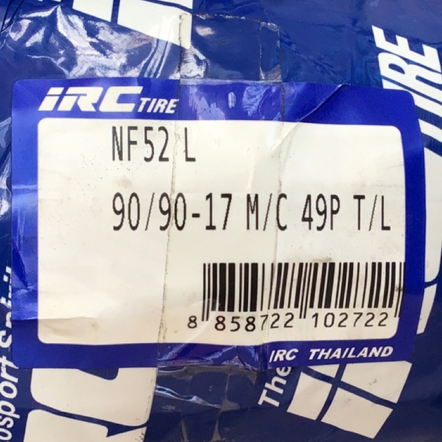 ยางนอก IRC 90/90-17 NF52 TL หน้า Phantom200