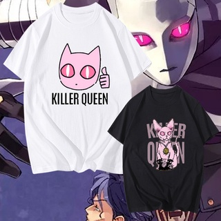 เสื้อยืดแขนสั้นลําลอง คอกลม พิมพ์ลาย Killer Queen Kira Kira Jojos Bizarre Adventure พลัสไซซ์ สําหรับผู้ชาย และนักเรียน