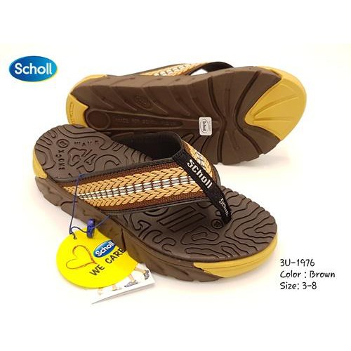 SCHOLL Brazillian3 3u-1976 รองเท้าแตะผู้ชาย รองเท้าแตะหญิง (สีน้ำตาล)