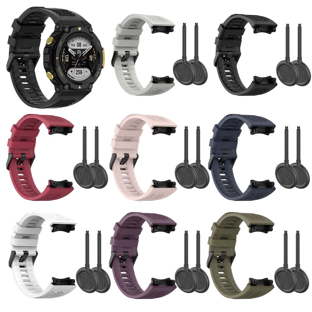 สายนาฬิกาข้อมือซิลิโคน แบบเปลี่ยน สําหรับ Huami Amazfit T-Rex 2 Smartwatch Amazfit T Rex 2