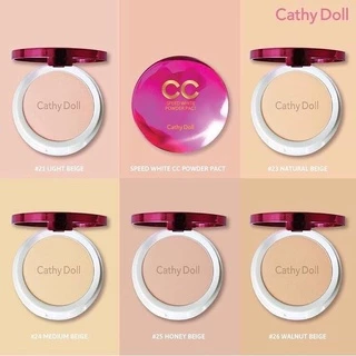 🔥100% ช้อปแบรนด์แท้/ไลฟ์ทุกวัน🔥 Cathy Doll Speed White CC Powder Pact เคที่ดอลล์ แป้ง CC (ตลับใหญ่/ตัวจริง) 12 กรัม