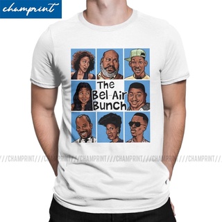 เสื้อยืดคอกลม ผ้าฝ้ายแท้ พิมพ์ลาย The Bel-Air Bunch แฟชั่นสําหรับผู้ชาย