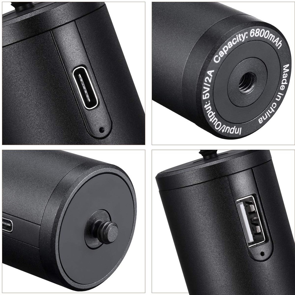 Ulanzi BG-2 6800mAh Po-wer Bank มือจับ 1/4 นิ้วสกรู USB Type-C ชาร์จพอร์ตอลูมิเนียมอัลลอยด์ #8