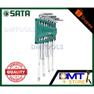 SATA ชุดประแจแอลหัวบอลนิ้ว (ยาวพิเศษ) 12ตัว/ชุด รุ่น 09102