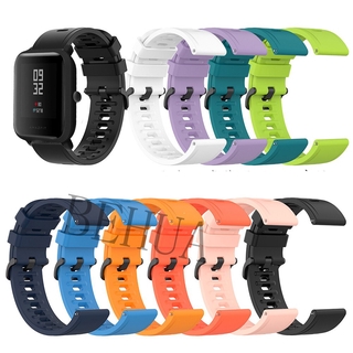 สายนาฬิกาข้อมือซิลิโคนสําหรับ Amazfit Bip Youth / Bip Lite / U / S 20 มม . Huami Amazfit Gts 2e