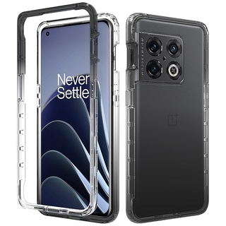 2 IN 1 เคสโทรศัพท์ใส ไล่โทนสี กันกระแทก สําหรับ OnePlus 10T 10 Pro OnePlus Nord N20 5G Nord N200 5G Nord N10 5G Nord N100 OnePlus 9 9 Pro