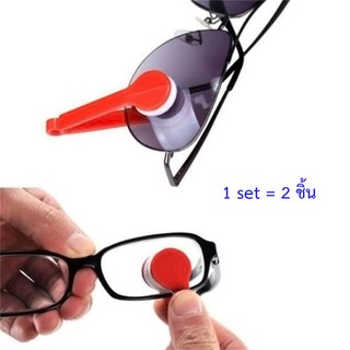 ﻿ISHOWTIENDA แปรงมินิไมโครไฟเบอร์ Two-side สำหรับทำความสะอาดแว่นตา รุ่น : Glasses Cleaner Brush