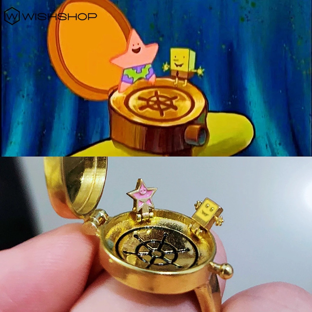 ผู้หญิง ผู้ชาย แฟชั่น น่ารัก การ์ตูน BFF SpongeBob ปรับได้ แหวนเปิด / คู่ เพื่อนที่ดีที่สุด เครื่องประดับ ของขวัญ ปาร์ตี้