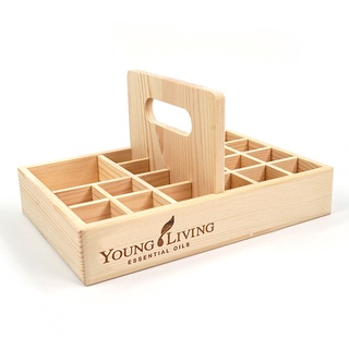 Young Living ตะกร้าไม้วางน้ํามันหอมระเหยแบบพกพา 21 ช่อง