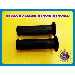 ปลอกมือ  Suzuki RC80 RC100 Black Hand Grip Set