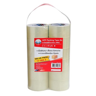 หลุยส์เทป โอพีพีเทป สีใส 2 นิ้ว x 45 หลา x 12 ม้วน101346Louis Tape OPP Tape Clear 2" x 45Y x 12 Rolls Louis Tape OPP Tap