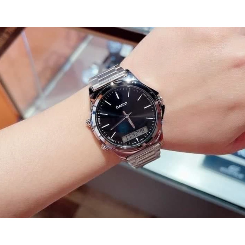 Casio ของแท้ นาฬิกาผู้ชาย สองระบบ เข็มและดิจิตอล MTP-VC01 รุ่น MTP-VC01D, MTP-VC01L/SMILEYTIME