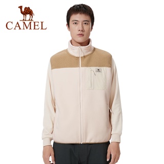 Camel เสื้อแจ็กเก็ตกันหนาว ผ้าฟลีซ กันลม ให้ความอบอุ่น แฟชั่นฤดูใบไม้ร่วง และฤดูหนาว สําหรับผู้ชาย