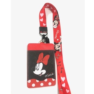 MINNIE สายคล้องคอ สายคล้องบัตร ที่ใส่บัตร ซองใส่บัตร ที่ใส่บัตร พร้อมสายคล้องคอ ลาย Minnie bf bf งานดี สวยงาม สำหรับ PMY