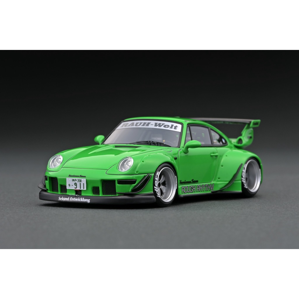 Ignition Model : IG2170 1/43 RWB 993 Green "KAMIWAZA JAPAN" Mr. Toshiya Ichiraku's car "RWB 993 Roug