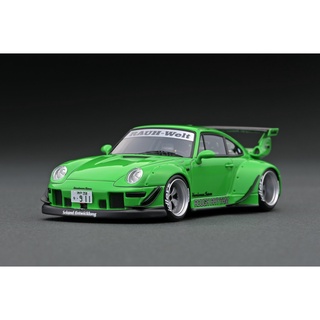 Ignition Model : IG2170 1/43 RWB 993 Green "KAMIWAZA JAPAN" Mr. Toshiya Ichirakus car "RWB 993 Rough Rhythm"