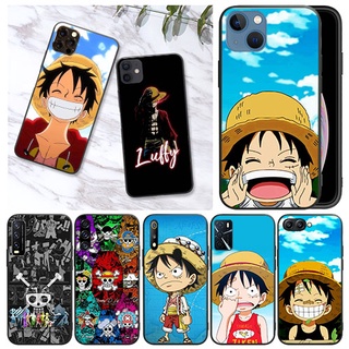 เคสโทรศัพท์มือถือ แบบนิ่ม พิมพ์ลาย One Piece Luffy สีดํา สําหรับ Samsung A31 A41 A51 A71 A81 A72 4G