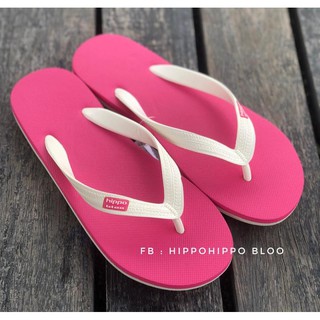 PinkCream ชมพู หูครีม Hippobloo shoe รองเท้าแตะฮิปโป 36-37-38-39-40