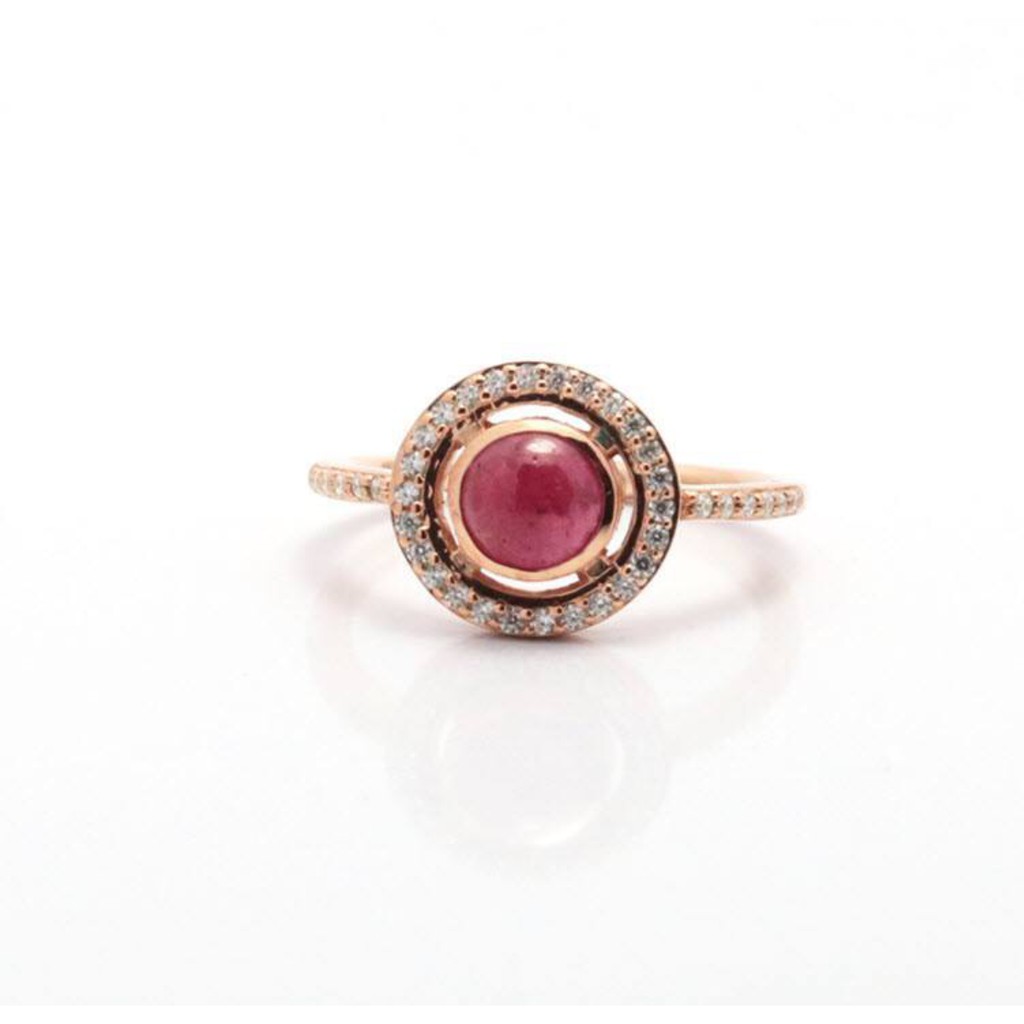 Minimal- Signet Ring แหวนทับทิม