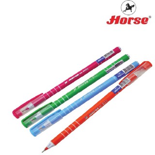 HORSE ตราม้า ปากกาลูกลื่น แบบปลอก 0.7มม. H-602 หมึกน้ำเงิน จำนวน 1 ด้าม