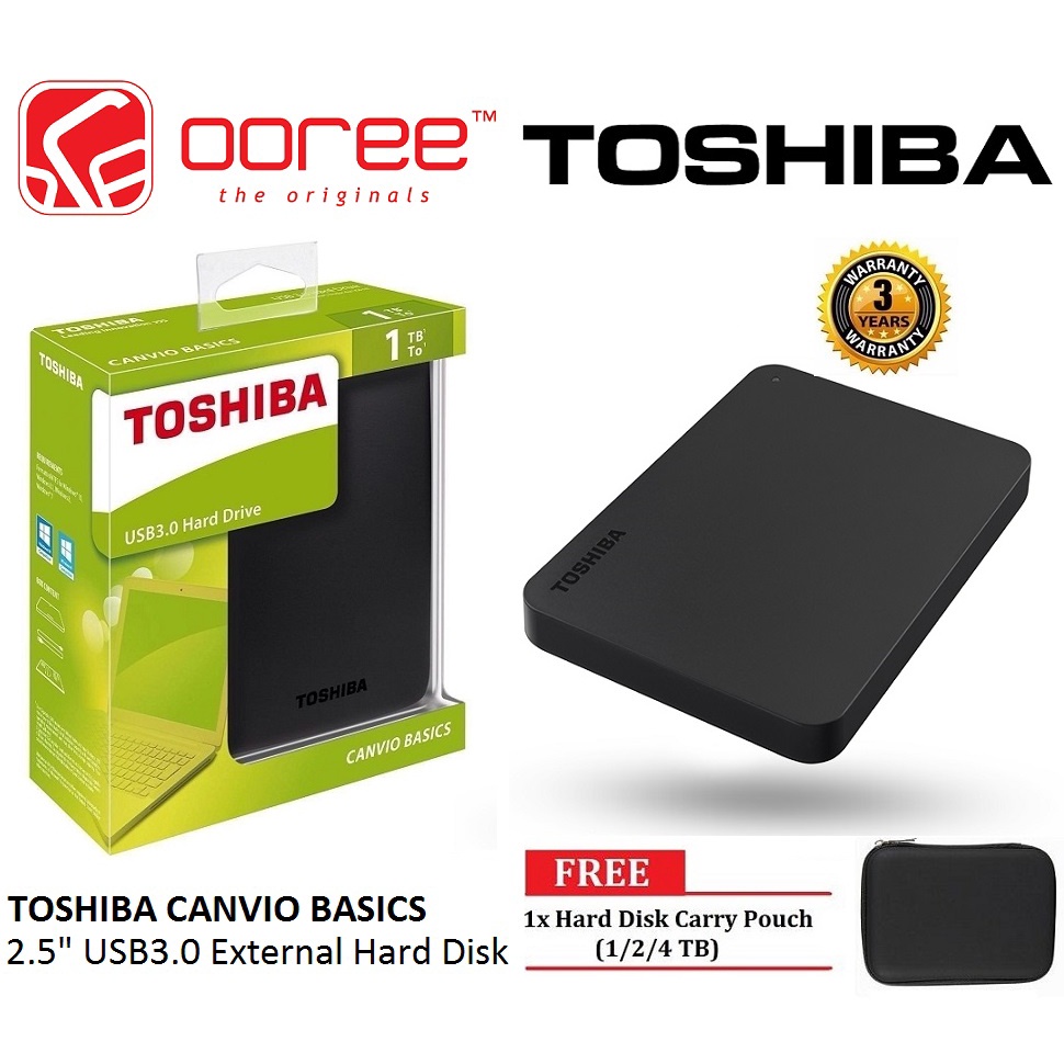 2021. Hot Style[1TB/2TB/4TB] TOSHIBA CANVIO BASIC 2.5" EXT EXTERNAL HARDDISK HARD DRIVE SU