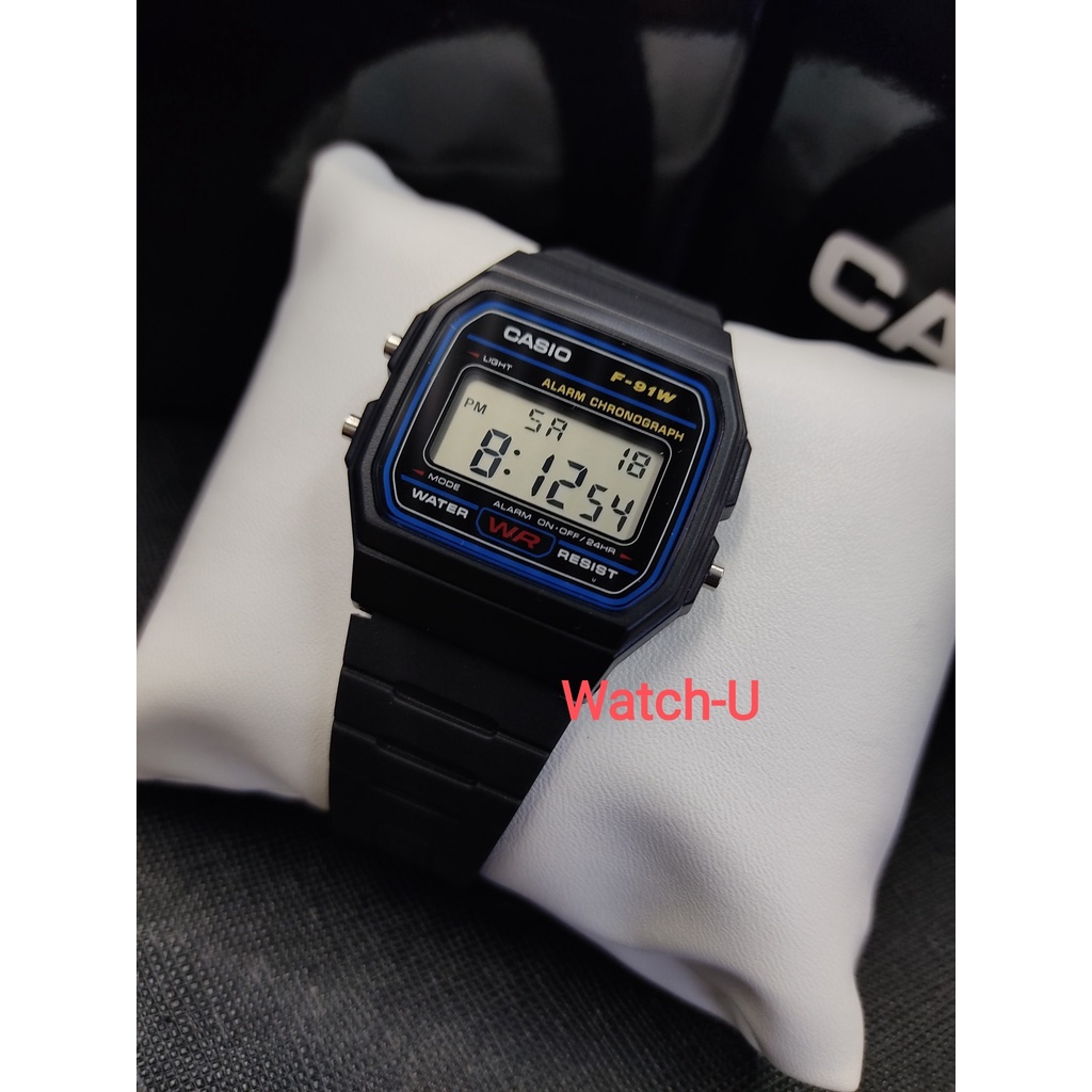 นาฬิกา CASIO F-91W รุ่น F-91W-1 รับประกันศูนย์ CMG 1 ปี