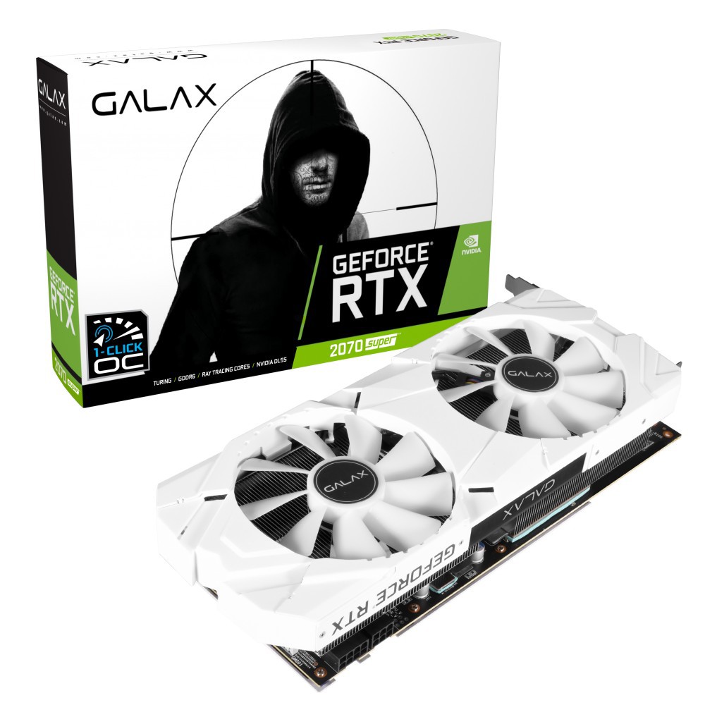GALAX GeForce® RTX 2070 Super EX White (1-Click OC) 8GB GDDR6 256-bit DP*3/HDMI - 3y ARC