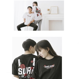 Sure thing เสื้อยืด คอกลม red rose