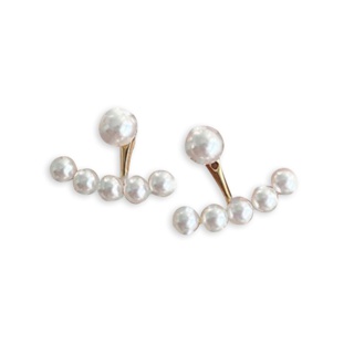 Pearl Earring (Front and Rear with Silver needle) DP001