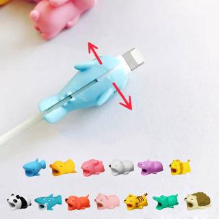 Cable Bite ที่กันสายหัก Cartoon Cable Protector Animal Bite Data Shape ที่กันสายหัก ถนอมสายชาร์จ ลายการ์ตูน