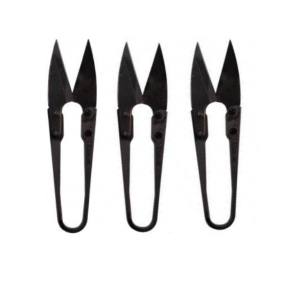 กรรไกร ก้ามปู ตัดเศษผ้า กรรไกรตัดผ้า กรรไกรก้ามปู เล็มผ้า ขนาดเล็ก สีดำ แพ็ค 1 / 3 / 6 ชิ้น สีดำ - รูปที่ 3