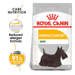 Royal Canin Mini Dermacomfort (1 kg) อาหารสุนัข สำหรับสุนัขผิวแพ้ง่าย สุนัขโตพันธุ์เล็ก 1 ปีขึ้นไป(ขนาด 1 กิโลกรัม)