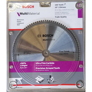 BOSCH ใบเลื่อยวงเดือน 10"x100ฟัน  (งานอลูมิเนียม)