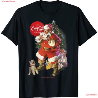 เสื้อยืดยอดนิยม Coca-Cola Santa Claus Christmas Logo T-Shirt Sports T-shirt