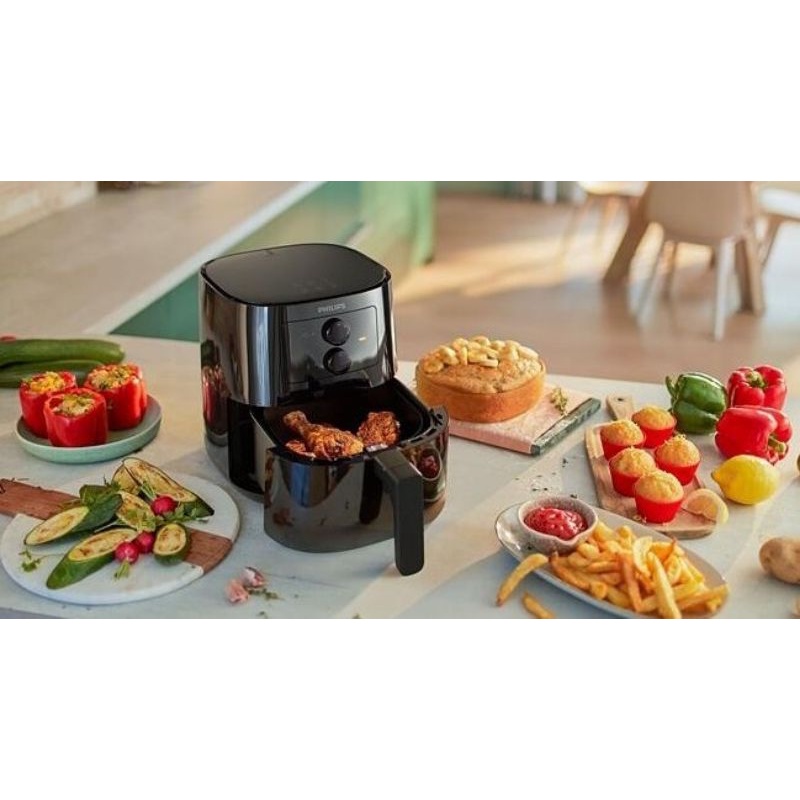 หม้อทอดไร้น้ำมัน PHILIPS HD9200/91 0.8 กก. สีดำ