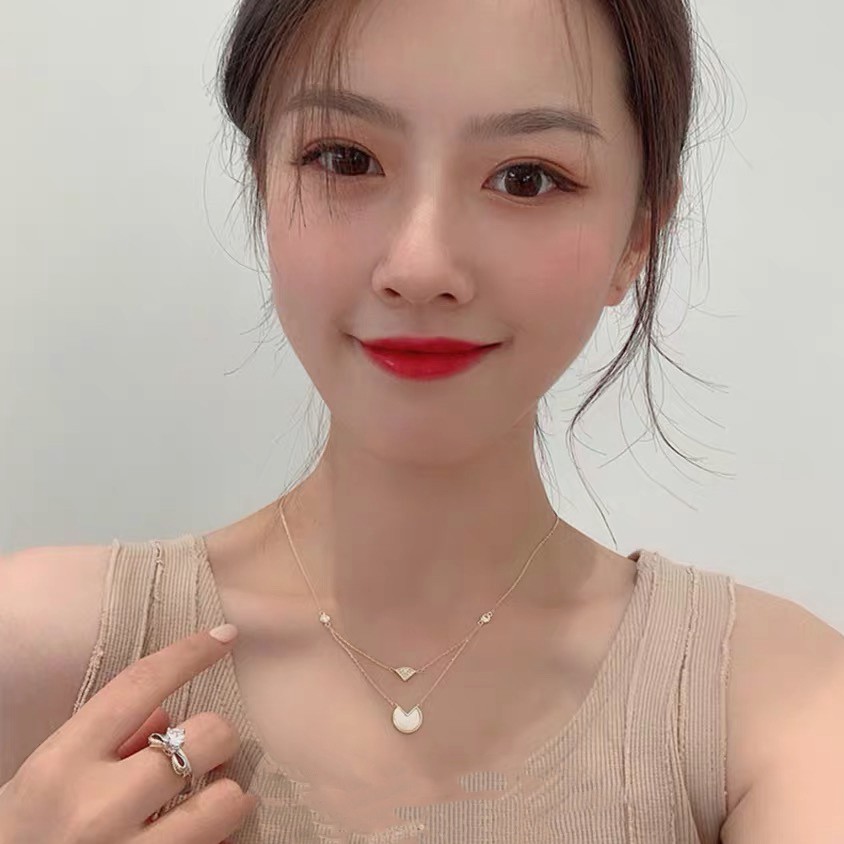 Seiko สร้อยคอโชคเกอร์ ชุบไทเทเนียม 18K สองชั้น กันน้ํา กันแพ้ หรูหรา สีโรสโกลด์ เข้ากับทุกการแต่งกาย แฟชั่น