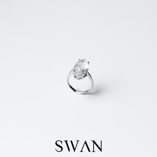 SWAN - Marquise Ring แหวนเงินแท้ ฝังเพชรคิวบิกเซอร์โคเนีย cubic zirconia