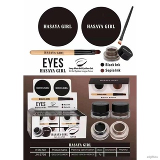 ❅❈เจลเขียนคิ้ว เจลอายไลเนอร์ 2 ตลับกันน้ำ ติดทน 24 ชม. Music Flower 24 Hours Longwear Gel Eyeliner  เขียนคิ้ว + อายไลเนอ