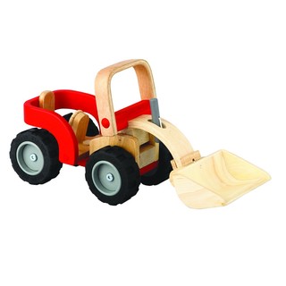 PlanToys ของเล่นไม้ Bulldozer Vehicle (Red)