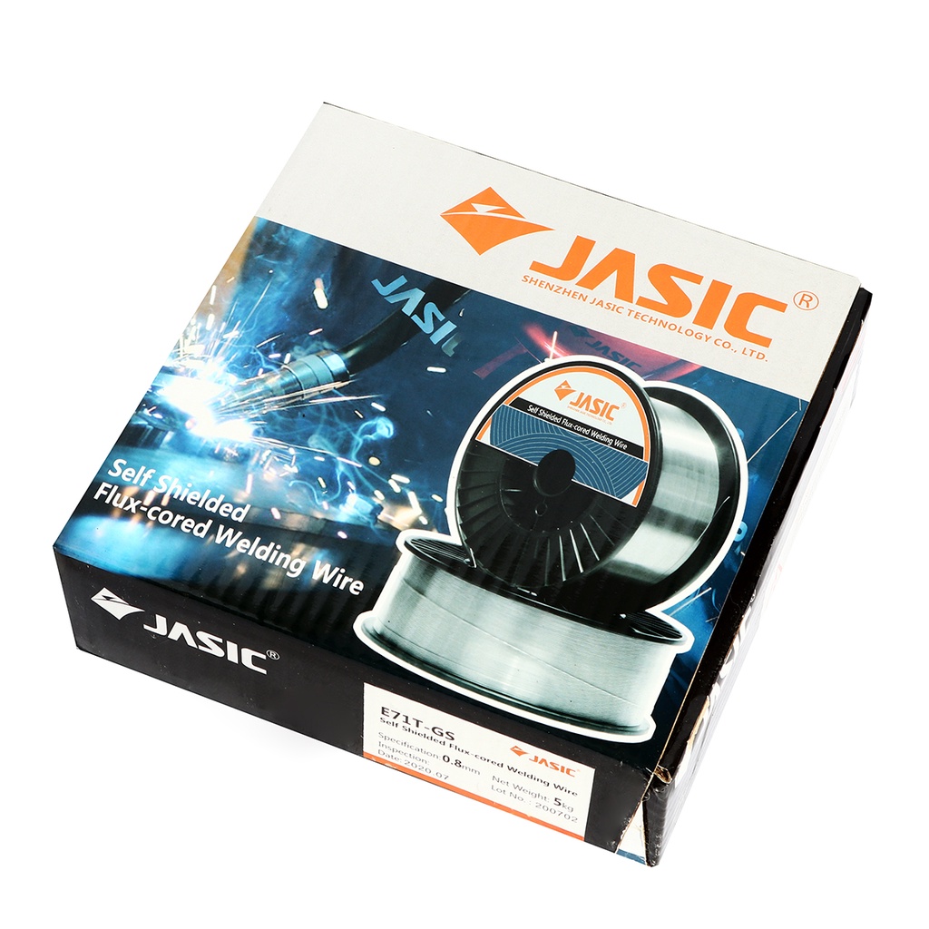 JASIC ลวดเชื่อม MIG ขนาด 0.8MM  (1KG,5KG ลวดแบบไม่ใช้แก๊ส , ลวดใช้แก๊ส , ลวดสแตเลส ), (อลูมิเนียม 1.2 mm 2 kg) BY JASIC