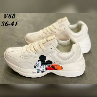 รองเท้าผ้าใบมิกกี้เมาส์ รองเท้าผ้าใบ Sneaker  ราคา 420฿   เบอร์ 36-41ขนาดปกติ