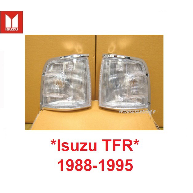 ไฟมุม Isuzu Holden Rodeo 1988-1996 ไฟเลี้ยว อีซูซุ มังกรทอง TFR ไฟสัญญาณ ไฟมุมหน้ารถ เสื้อไฟเลี้ยว ISUZU TF ขอบชุมโครม