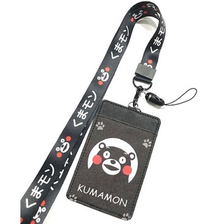 KUMAMON BIG1 สายคล้องคอ สายคล้องบัตร ที่ใส่บัตร ซองใส่บัตร พร้อมสายคล้องคอ ลาย KUMAMON งานดี สวยงาม สำหรับ บัตร 6x8 PMYL