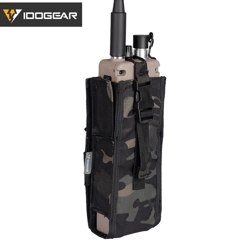 Idogear กระเป๋าใส่วิทยุสื่อสาร สีดํา สําหรับ Walkie Talkie Holder MOLLE MBITR PRC148/152 Multicam 35