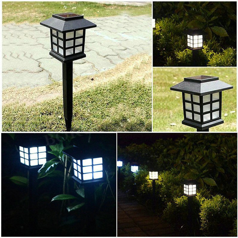 ไฟปักสนาม ไฟนอกบ้าน ไฟโซล่าเซลล์ 1 LED แสงสีขาว (1 กล่อง 2 ชิ้น )